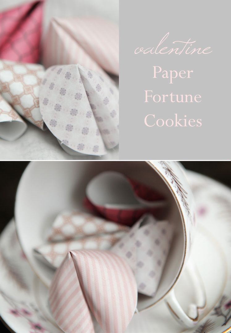 Valentines Day crafts that make cool gifts: Paper fortune cookies DIY