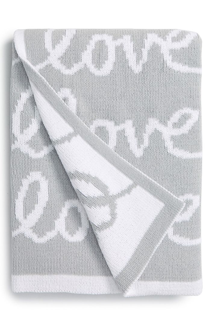 Chenille love blanket: Cute Valentine's Day gift idea for babies
