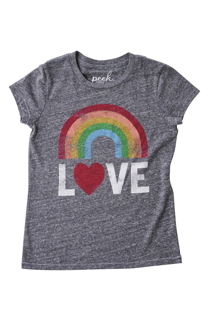 Really like this rainbow love tee by Peek | Valentine's Day gift ideas for kids