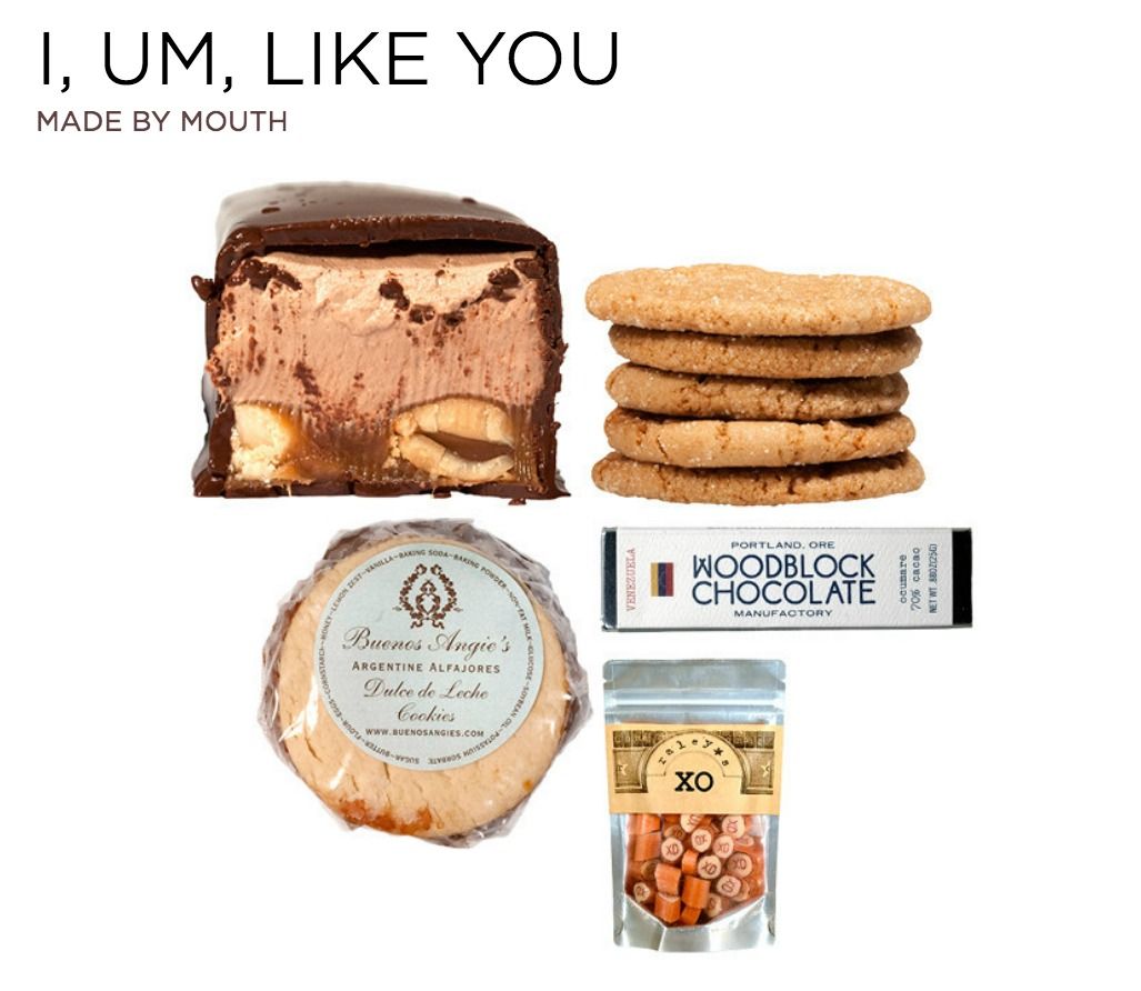 Valentines gifts for him under 50: I, Um, Like You foodie tasting box from Mouth