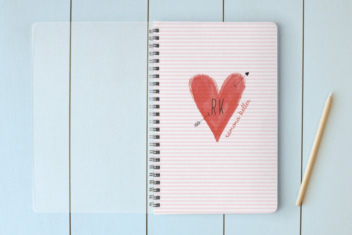 Personalized heart notebook at Minted | Cool Valentine's Day gift ideas for kids