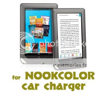USB DC car charger plug for  Nook reader  